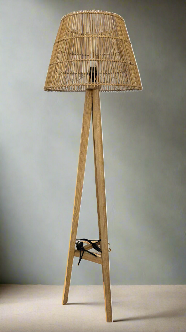 Lumina Rattan Tripod Standing Lamp