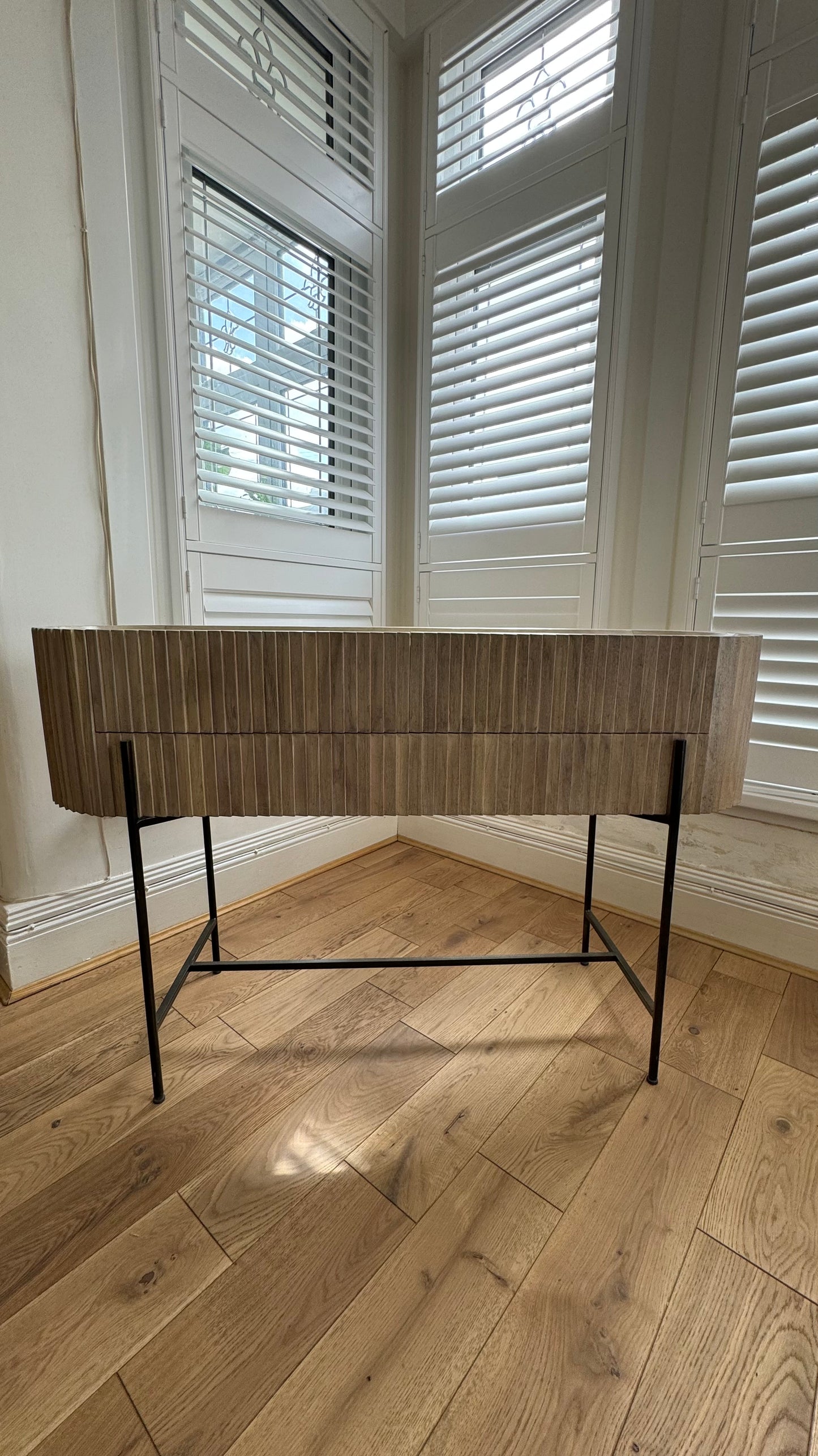 Jose Wood Console with Metal Legs