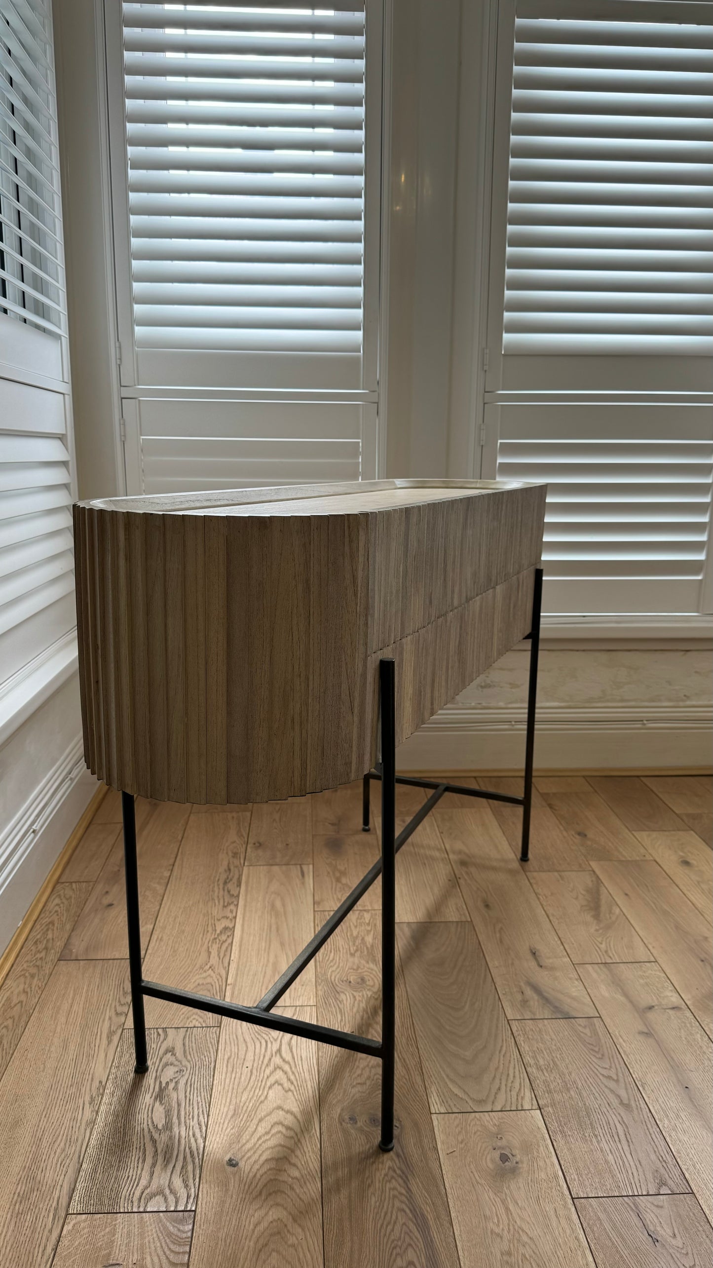 Jose Wood Console with Metal Legs